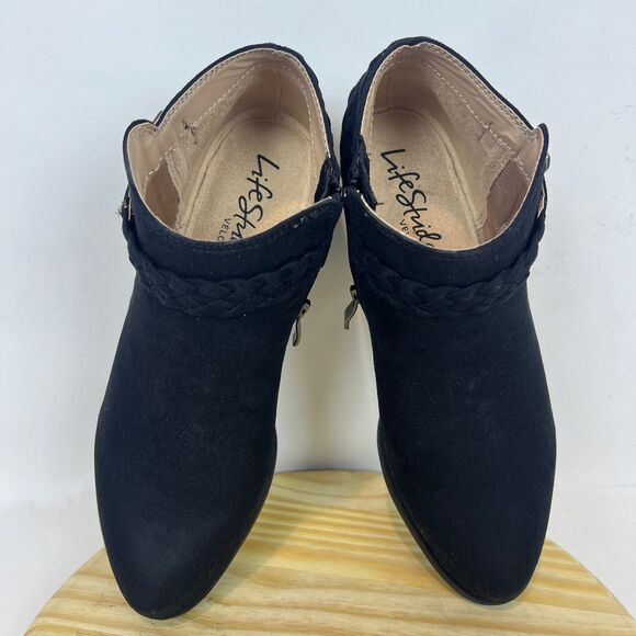 NEW Lifestride Women's Adriana Booties Black Microsuede 8.5 M - Picture 5 of 7